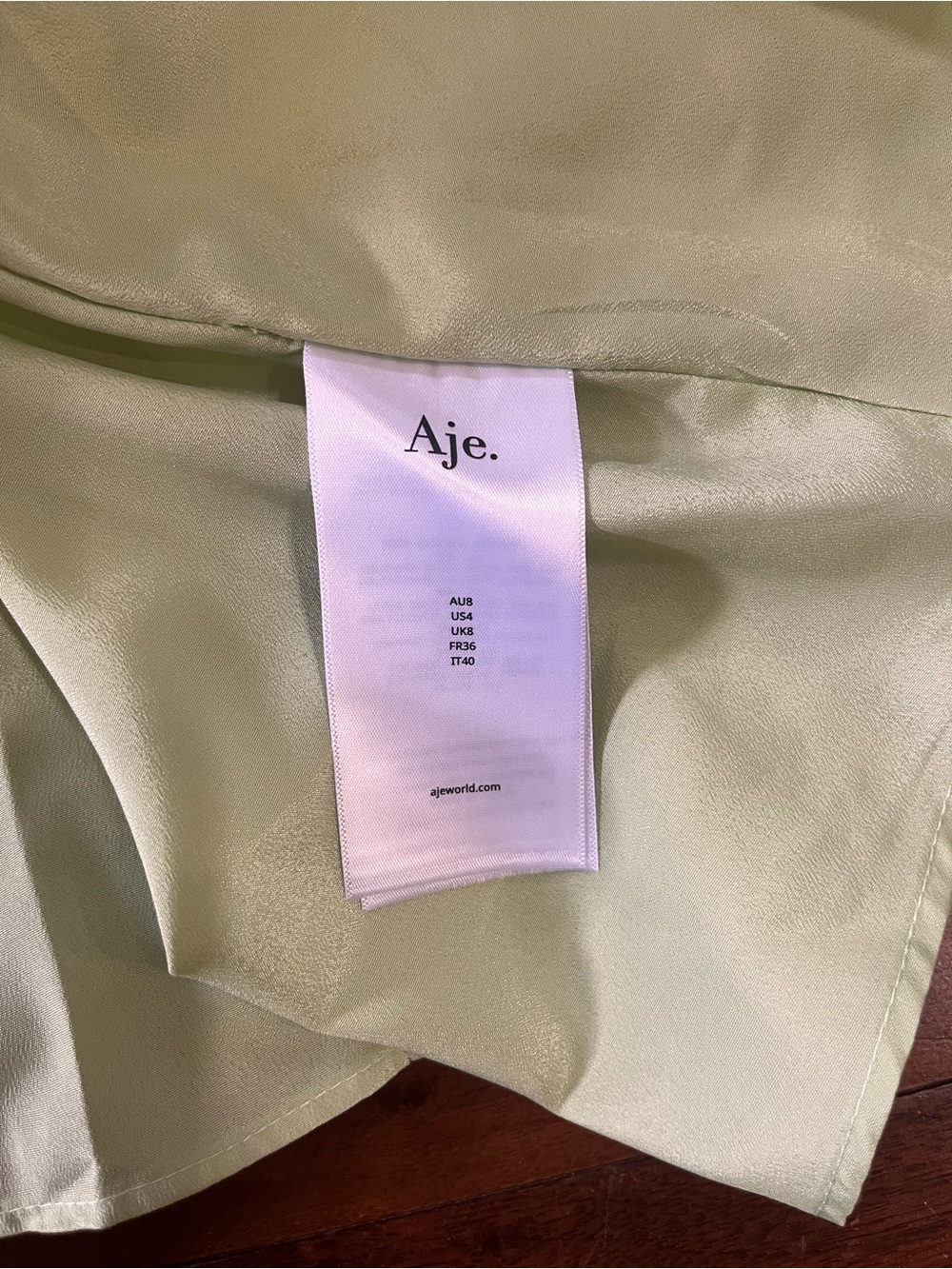 2026 Authentic Aje Athena Green Mini Dress - Picture 11 of 11
